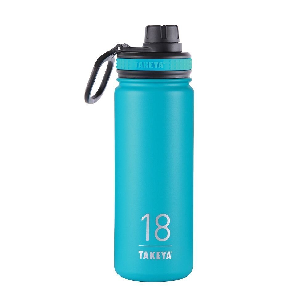 Takeya Originals Botella de Agua Aislada de Acero Inoxidable, Varios Tamaños y Colores - 0.5 Litros - Oceano