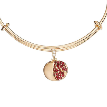 Alex and Ani Brazalete Rígido Granada | Pulseras Doradas para Mujer | Oro, Cristal | Pulseras Plateadas para Mujer | Stack de Pulseras