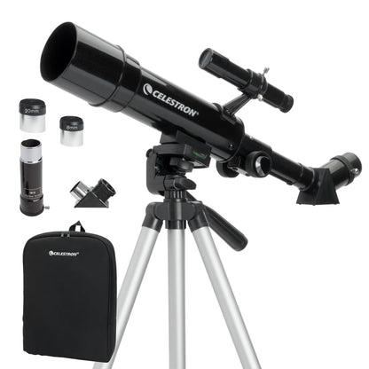 Celestron - 50mm Travel Scope - Portable Refractor Telescope - Fully-Coated Glass Optics - Ideal Telescope for Beginners - Bonus Astronomy Software Package