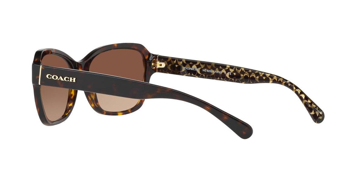 Coach HC8232 para mujer, L1010 Dark Tortoise Brown Grad, Estandar