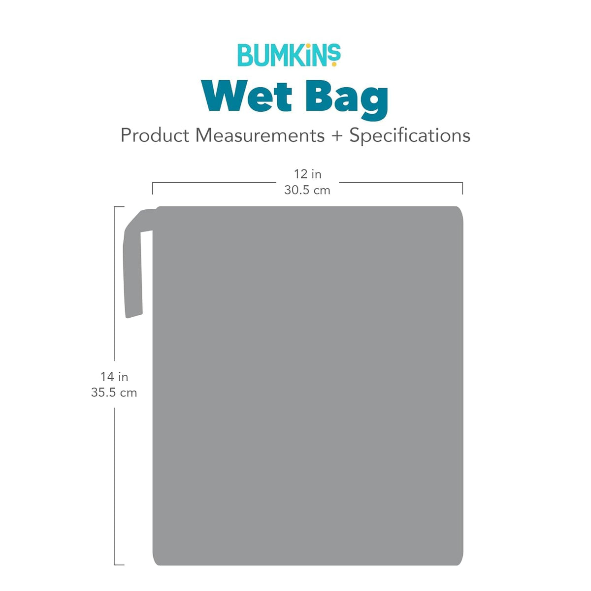 Bumkins - Bolsa húmeda impermeable para bebé, viajes, traje de natación, pañales de tela, piezas de bomba, piscina, playa, ropa de gimnasio, artículos de cambiador, gancho para carriola, guardería