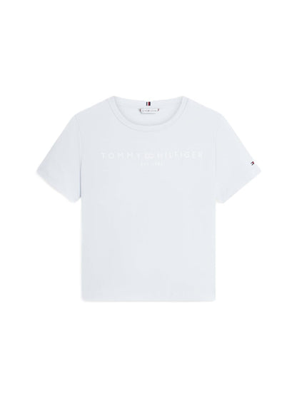 Tommy Hilfiger Playera Manga Corta Mujer | Azul, talla M, algodón, cuello redondo, logo estampado