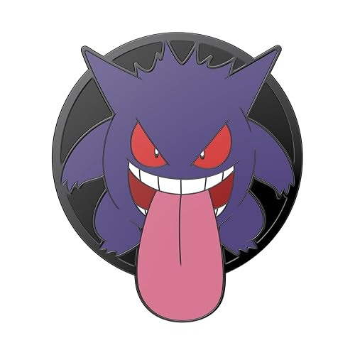 PopSockets - Empuñadura para teléfono con Soporte expandible, Agarre calcomanía, Esmalte, Pokémon, Brilla en la Oscuridad Gengar Night Shade