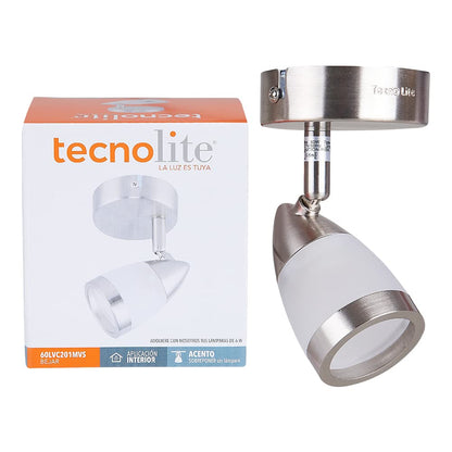 Tecnolite Lámpara Spot de Sobreponer Dirigible Potencia Máx. 50 W, 1 Base GU10, No incluye foco