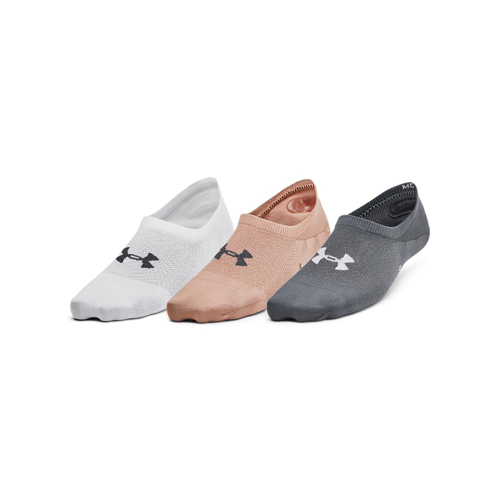 Under Armour Breathe Lite - Calcetines ultra bajos para mujer, paquete de 3