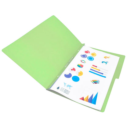 Wilson Jones/Carpeta Accopress Folder con Broche de 8 cm. 300 Hojas. Verde Claro 140 pzas. Oficio. P4569