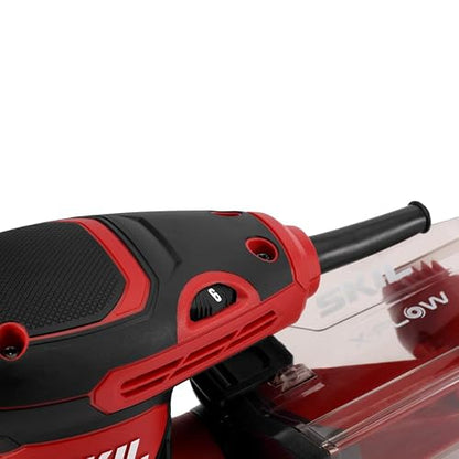 SKIL SR211601 Lijadora orbital aleatoria de 5 pulgadas con caja de polvo ciclónica y 3 hojas de lijado