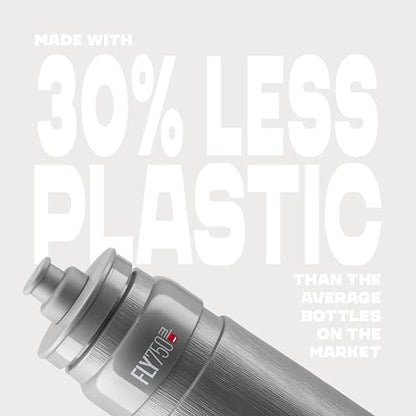 Elite Fly Botella de 550 ml (Transparente, Texturizada) – Botella Deportiva Ultraligera con válvula de Empuje