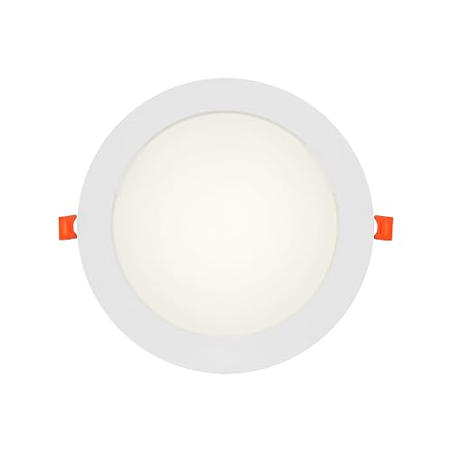 Tecnolite - Lámpara Empotrable de Techo Downlight LED 18 W, Luz Neutra, No atenuable, Multivoltaje