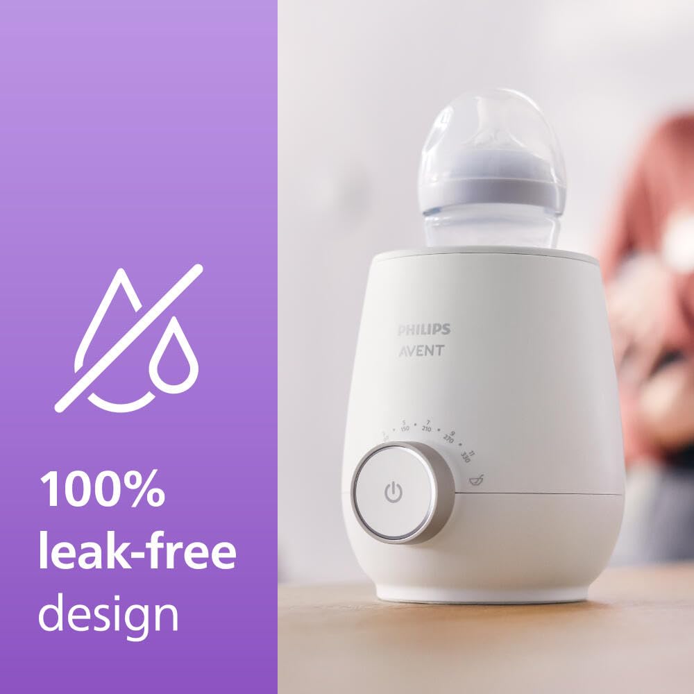 Philips Avent Calentador de Biberones en 3 minutos | Control inteligente de temperatura | Función para descongelar | Calienta de manera uniforme | Apagado automático | SCF358/00