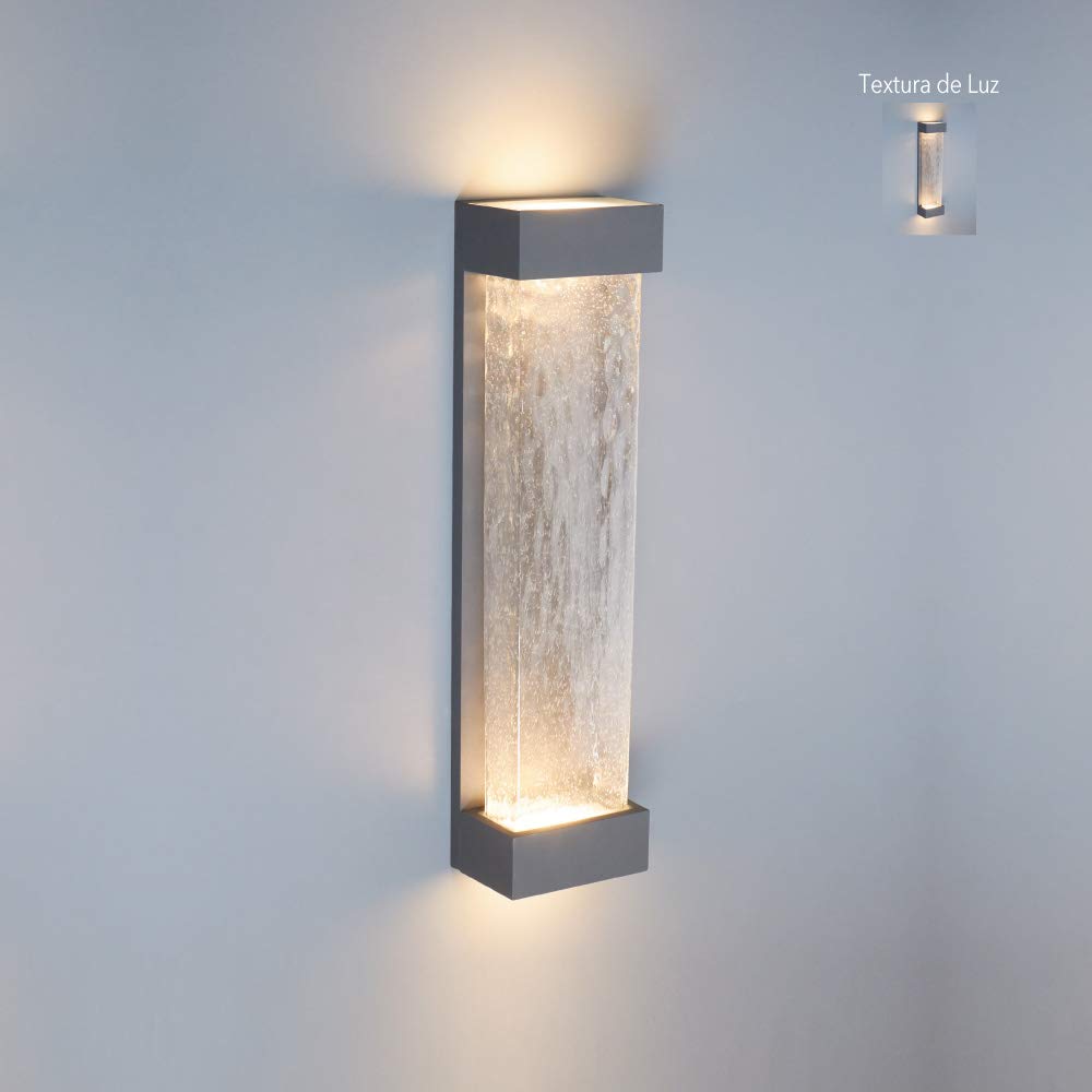 Tecnolite - Lámpara de Pared Arbotante LED Exterior, 24 W, Luz Suave Cálida, IP44, LED integrado