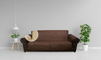 Condecora Protector Cubre Sala de Doble Vista Reversible Impermeable Ultrasonic para Love Seat 2 Plazas | Funda de Sofá Microfibra 100% Poliéster