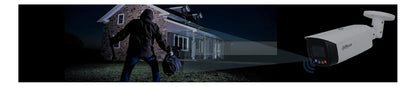 DAHUA IPC-HFW3249T1-AS-PV- Cámara IP Bullet TiOC 2 MP/Lente 3,6 mm/Sirena INT/Estrobo Rojo y Azul/Full Color/SMD Plus/ H265/ Vision Nocturna 40 MTS/Microfono INT/WDR Real/ IP67/ PoE/WizSense