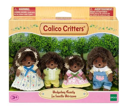 Calico Critters Hedgehog Family, Juego de 4 Figuras de muñeca coleccionables