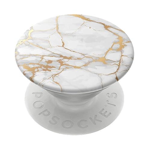 PopSockets - Empuñadura para teléfono con Soporte expandible, Agarre calcomanía, mármol Lutz Dorado