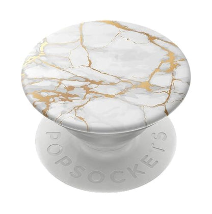 PopSockets - Empuñadura para teléfono con Soporte expandible, Agarre calcomanía, mármol Lutz Dorado
