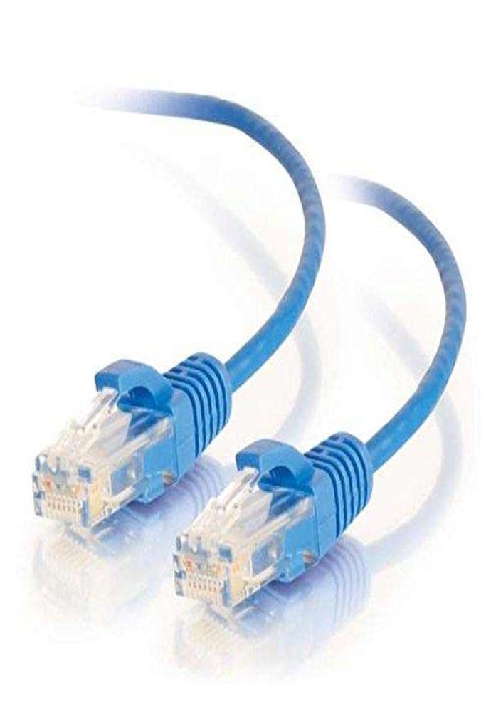 C2G 01074 Cat6 Cable - Snagless Unshielded Slim Ethernet Network Patch Cable, Blue (2 Feet, 0.60 Meters)