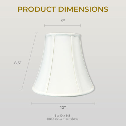 Royal Designs Pantalla de lámpara True Bell, Tradicional, 5 x 10 x 8.5, Blanco