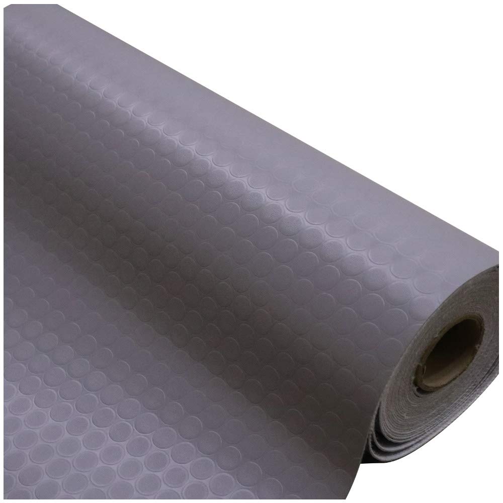 Tapete Antiderrapante Tipo Piso presentación en Rollo – para Pasillo PVC Tachón – 0.60m Ancho x 10m Largo x 2mm Espesor – Tapete de Círculos Ideal para Evitar Resbalones y Proteger el Piso.