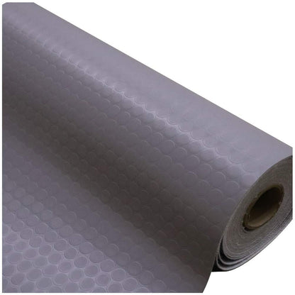 Tapete Antiderrapante Tipo Piso presentación en Rollo – para Pasillo PVC Tachón – 0.60m Ancho x 10m Largo x 2mm Espesor – Tapete de Círculos Ideal para Evitar Resbalones y Proteger el Piso.
