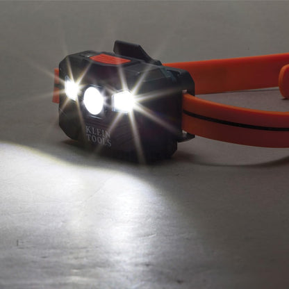 Klein Tools 56064 - Faro LED recargable de apagado automático, correa de silicona, 400 lms, tiempo de funcionamiento durante todo el día, para el trabajo, correr, senderismo al aire última