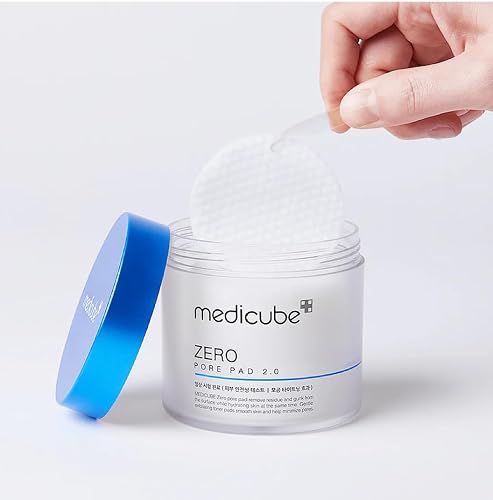 MEDICUBE Zero Pore Pad 2.0, 70 Pads Tonificantes de Doble Textura con AHA y BHA, Exfoliación Suave, Control de Sebo y Cuidado de Poros, 155 g