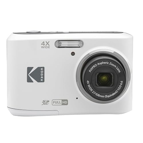Kodak PIXPRO FZ45-WH - Cámara Digital de 16 MP, Zoom óptico de 27 mm, Gran Angular, 1080P, Full HD, Video, 2,7 Pulgadas, cámara de vlogging LCD (Blanco)