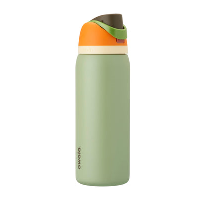 Owala FreeSip Botella de acero inoxidable aislada con popote, botella de agua deportiva libre de BPA, ideal para viajar, 32 oz, Camuflaje Fresco