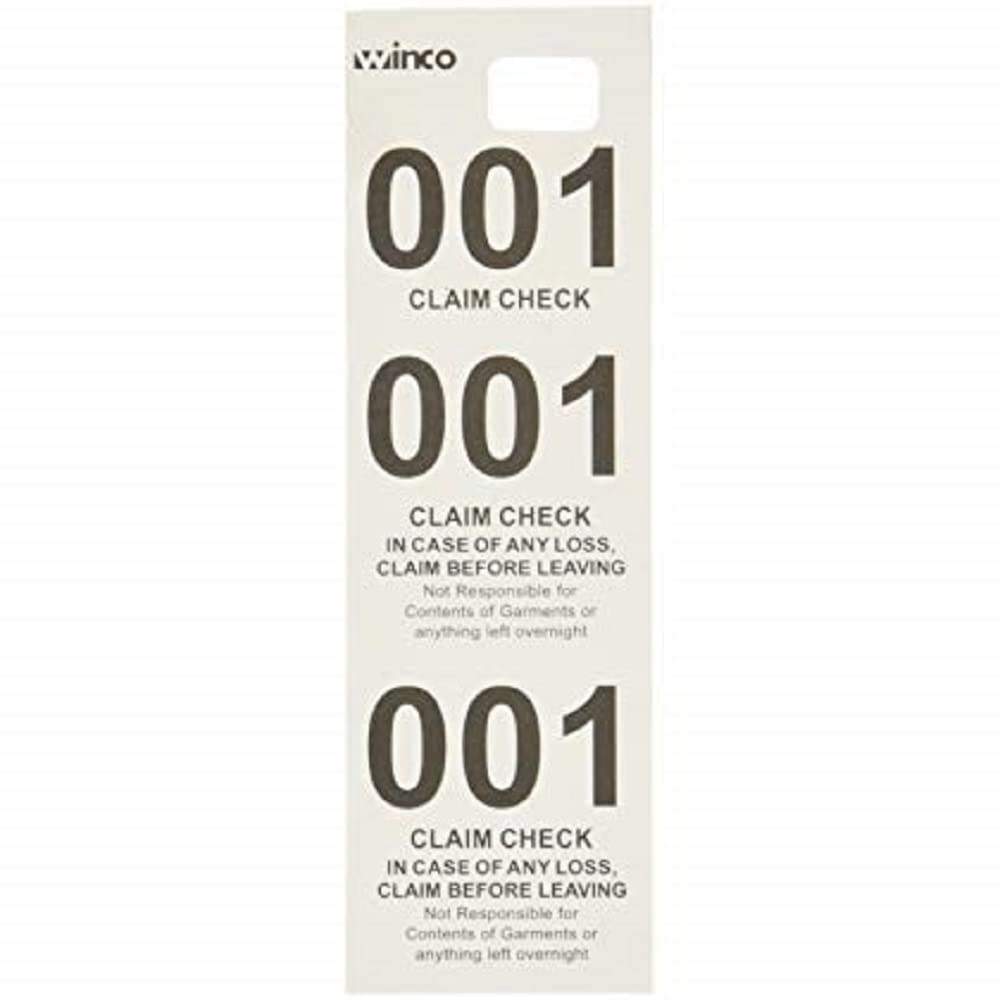 Winco Coat Checks, Blanco, 500 por Caja, Mediano