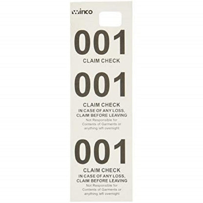 Winco Coat Checks, Blanco, 500 por Caja, Mediano