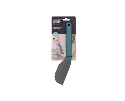 Joseph Joseph Duo Espátula de silicona con forma ergonómica, cabeza de silicona resistente al calor, perfecta para mezclar cuencos y utensilios de cocina antiadherentes