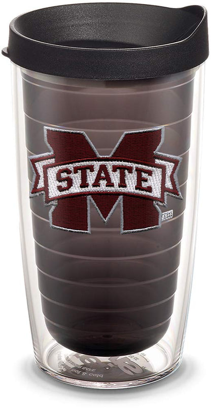 Tervis Vaso con Tapa, Diseños de Equipos Universitarios NCAA - Mississippi St Univ - 473,18ml - Cuarzo