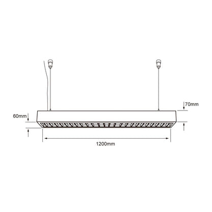 Tecnolite Lámpara Colgante LED, Luz de Techo Minimalista, 40 W, Luz Blanca 4 000 k, Atenuable, 127 V, 4500 lm,