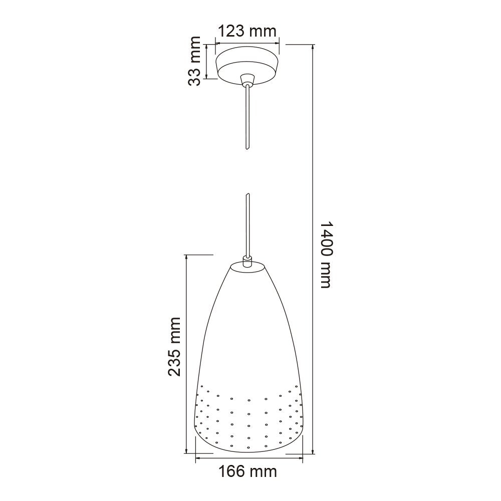 Tecnolite Lámpara de Interior para Suspender, Base E27, Satinado