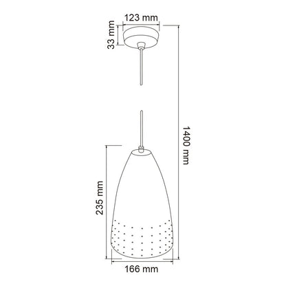 Tecnolite Lámpara de Interior para Suspender, Base E27, Satinado