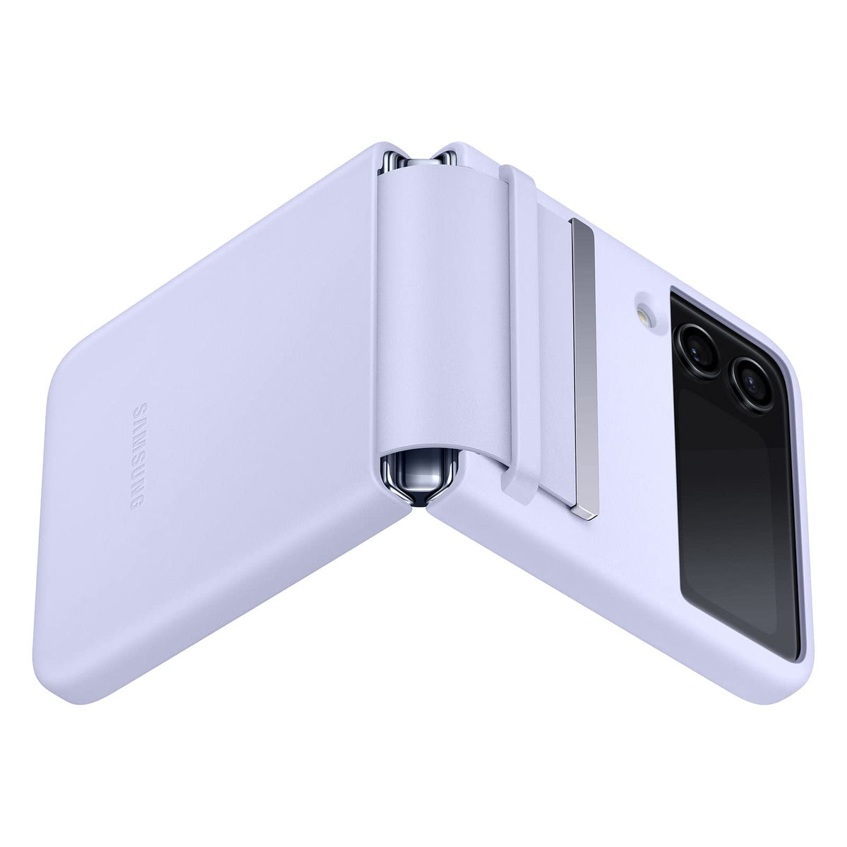 Samsung Funda para Galaxy Z Flip4 con Correa de Sujeción - Z Flip4 - Piel - Azul Claro
