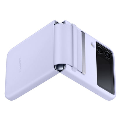 Samsung Funda para Galaxy Z Flip4 con Correa de Sujeción - Z Flip4 - Piel - Azul Claro