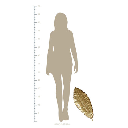 Stratton Home Decor SHD0112 Elegant Leaf Wall Decor, 8.46 W X 1.77 D X 21.06 H, Gold