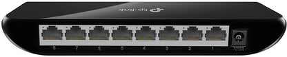 TP-Link Switch de Red Gigabit TL-SG1008D - 8 Puertos RJ45 Gigabit - Plug and Play - Ahorro de Energía - Diseño Compacto - para Hogar y Oficina