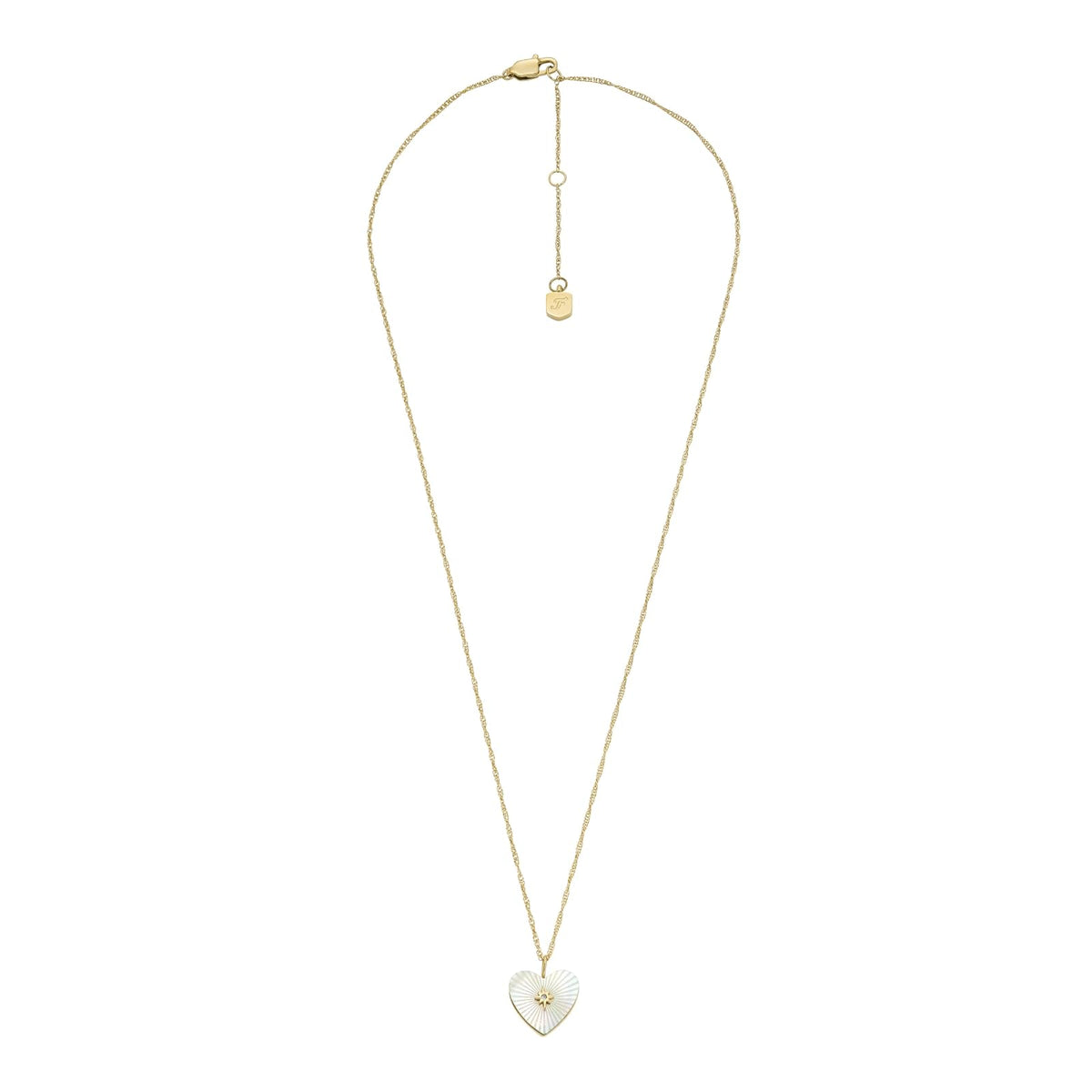 Fossil Collar jf04731710 radiant love de acero inoxidable en color dorado para dama
