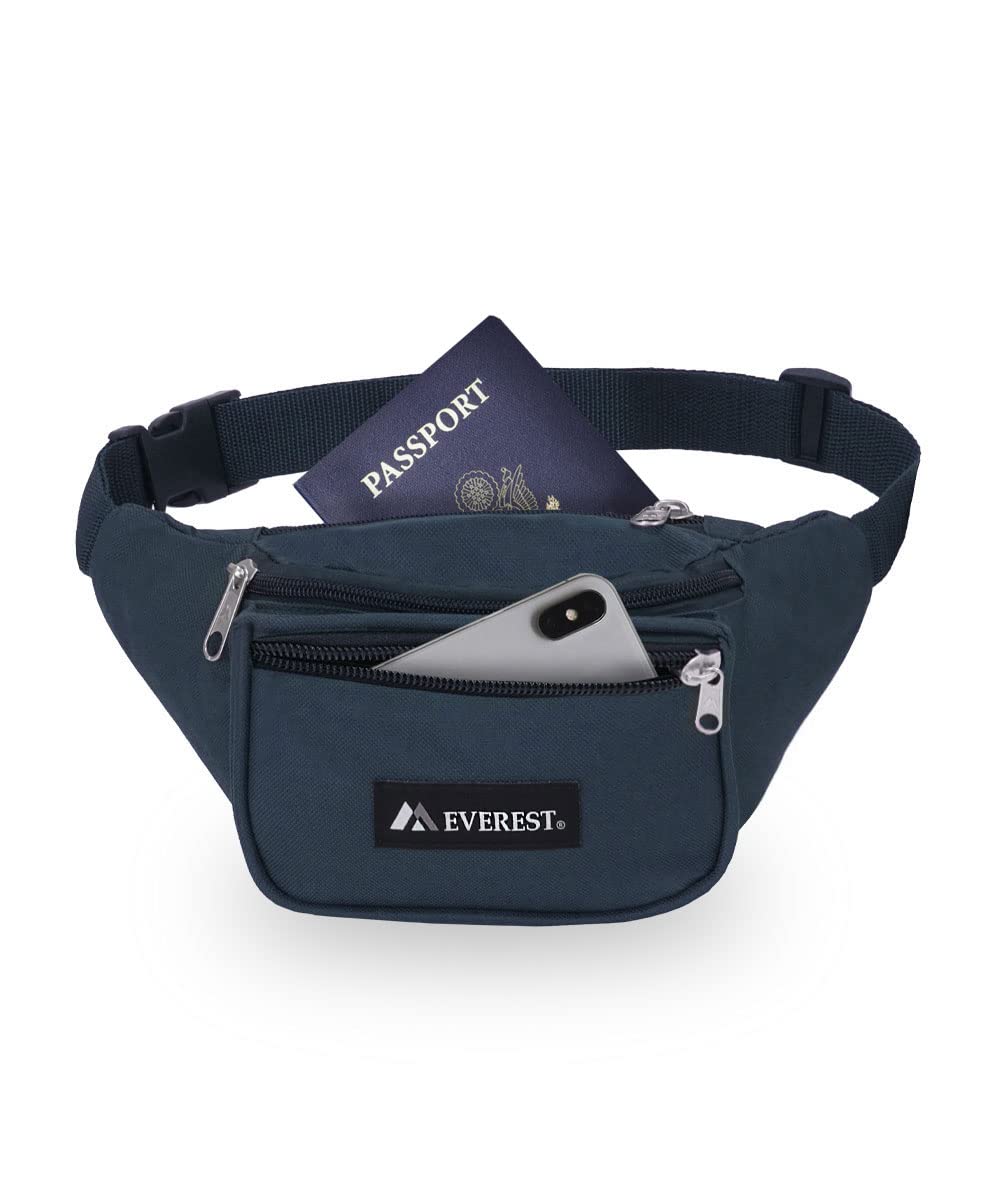Everest Paquete de cintura Signature - M, Black, Una talla, Riñonera distintiva - M