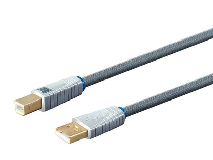 Monolith USB Digital Audio Cable - USB a to USB B - 2 Meter, 22AWG, Oxygen-Free Copper, Gold-Plated Connectors