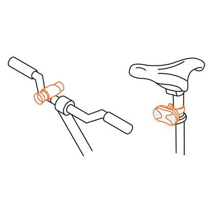 Truper LIBI-K2, Juego de Linterna Delantera y Trasera para Bicicleta