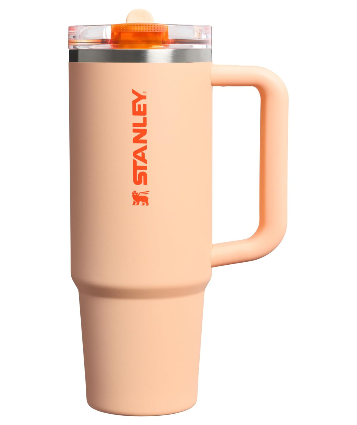Stanley Quencher ProTour Vaso Térmico con Popote Abatible, Acero Inoxidable - 30 Ounces - Naranja (Orange Sherbet)