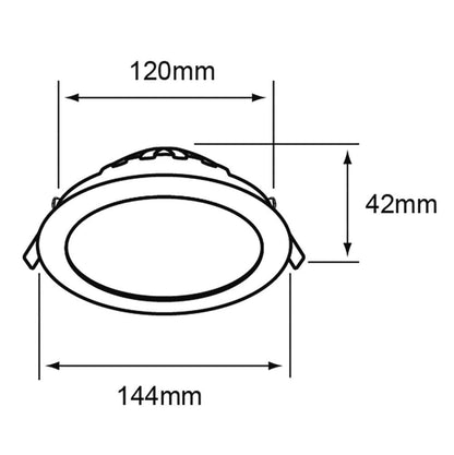 Tecnolite Lámpara LED Empotrado, Color Blanco, 9 W, Luz de Día 6 500 k, Downlight