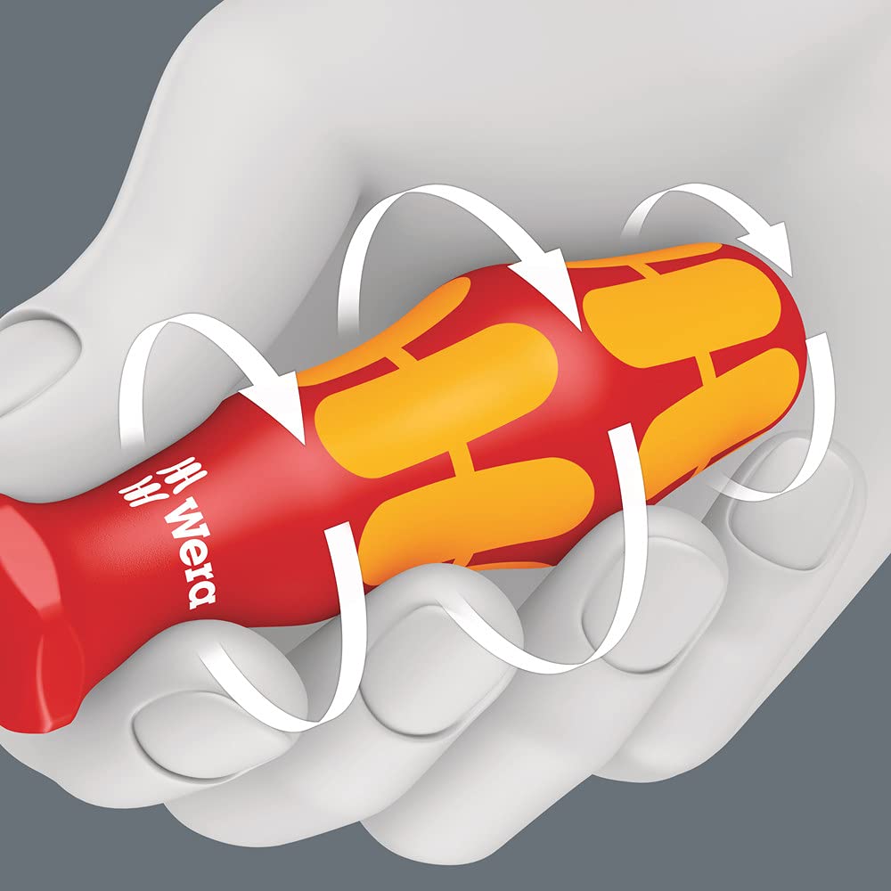 Wera 05006440001 Destornillador para tornillos ranurados "160iS VDE" aislado 0,6 x 3,5 x 100 mm, plateado