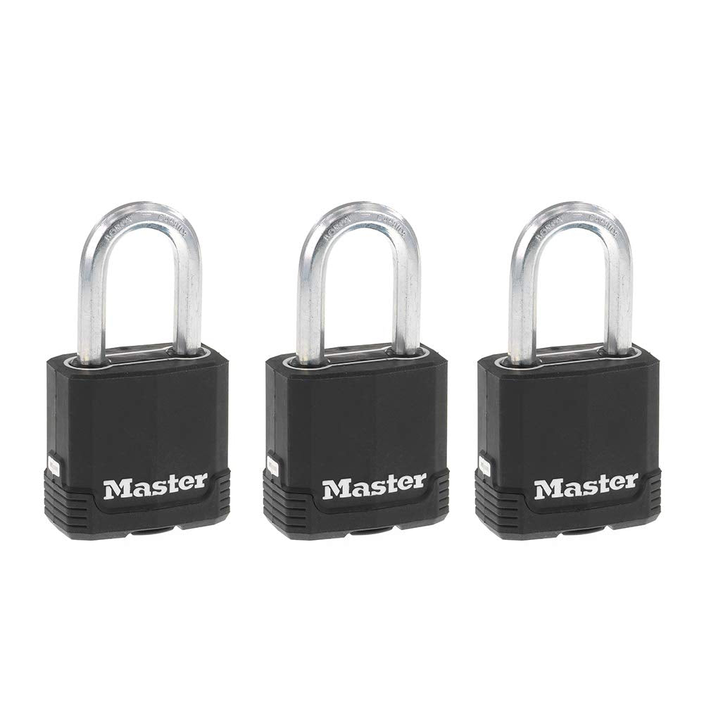 Master Lock Magnum Candado Laminado 2-1/2 Pulgadas con Llave - Paquete de 3