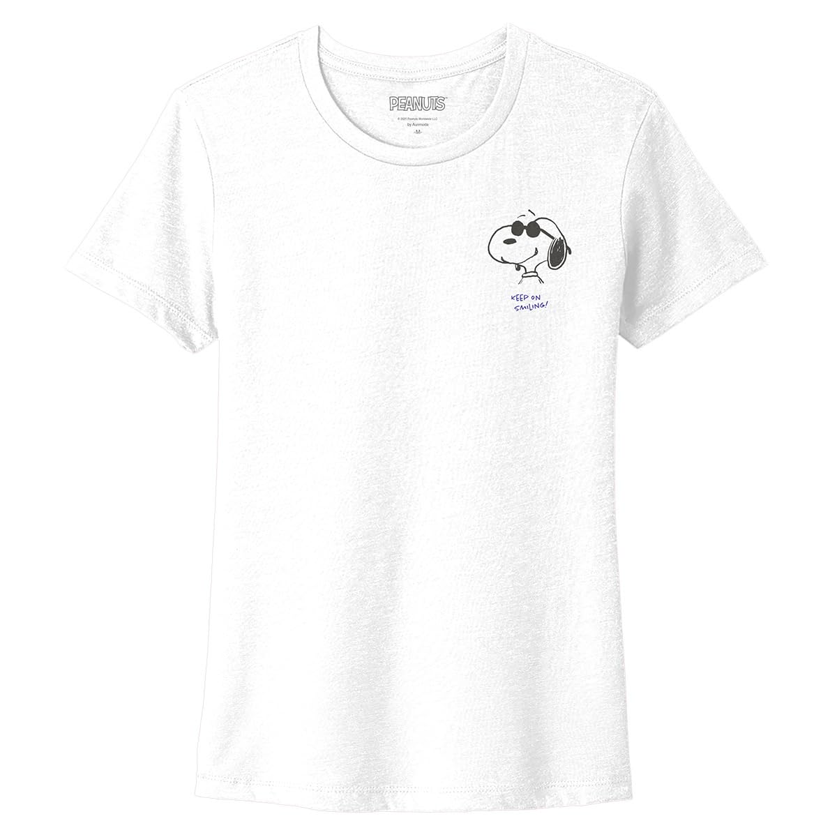 Peanuts Snoopy y Woodstock Playera Casual para Mujer Fit Regular Extra Grande