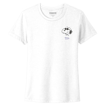 Peanuts Snoopy y Woodstock Playera Casual para Mujer Fit Regular Extra Grande