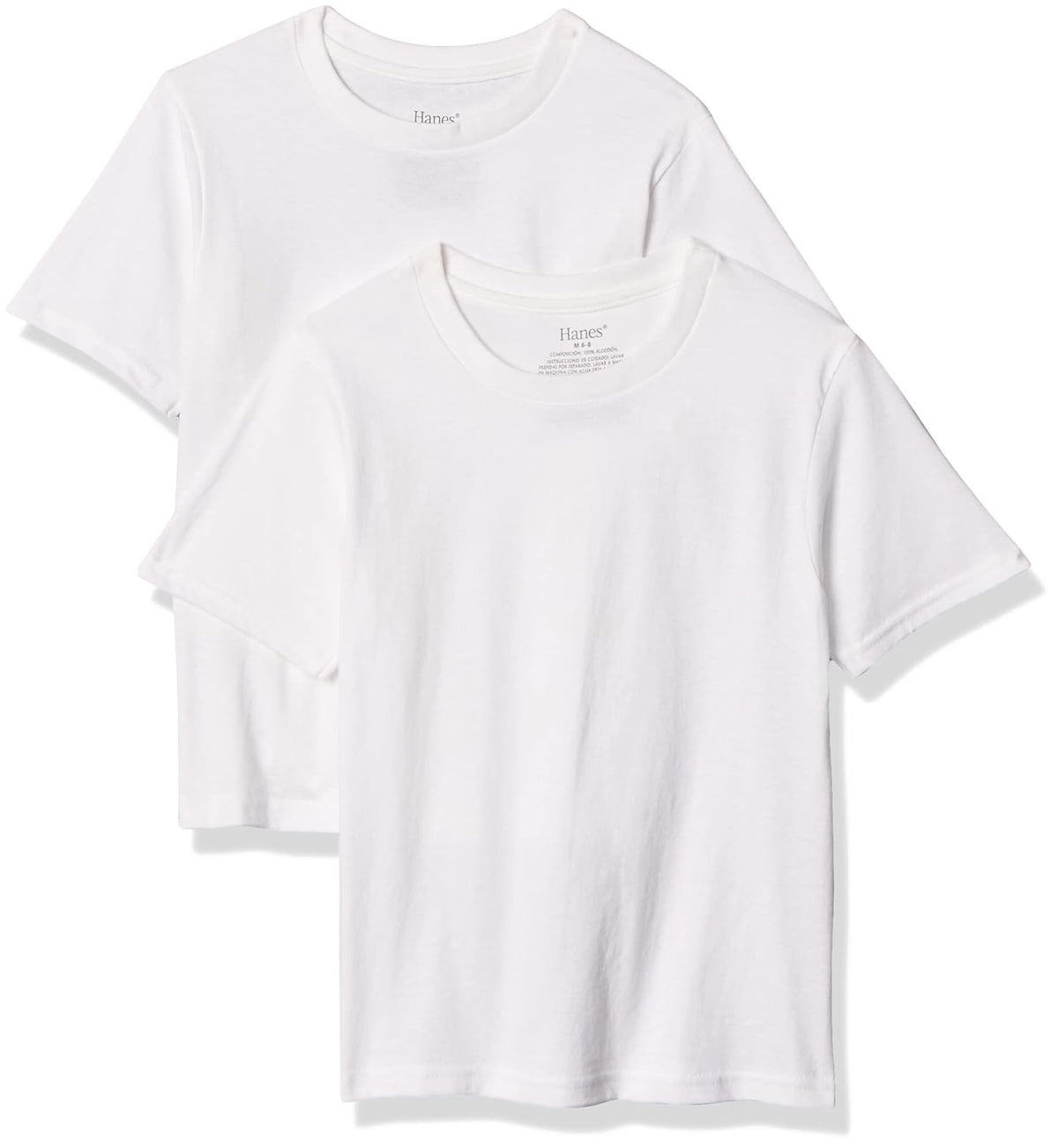 Hanes Playera Cuello Redondo Para niño, Paquete de 6 piezas